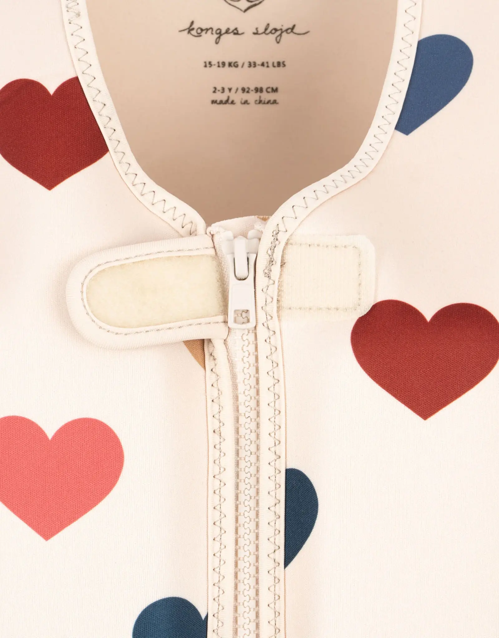 Konges Sløjd KONGES SLØJD NEOPRENE FLOAT VEST - BEIGE/HEARTS