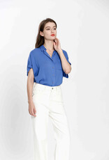 SEE U SOON COLLAR BLOUSE - BLUE