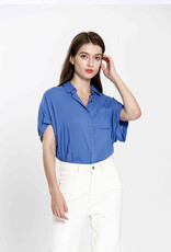 SEE U SOON COLLAR BLOUSE - BLUE