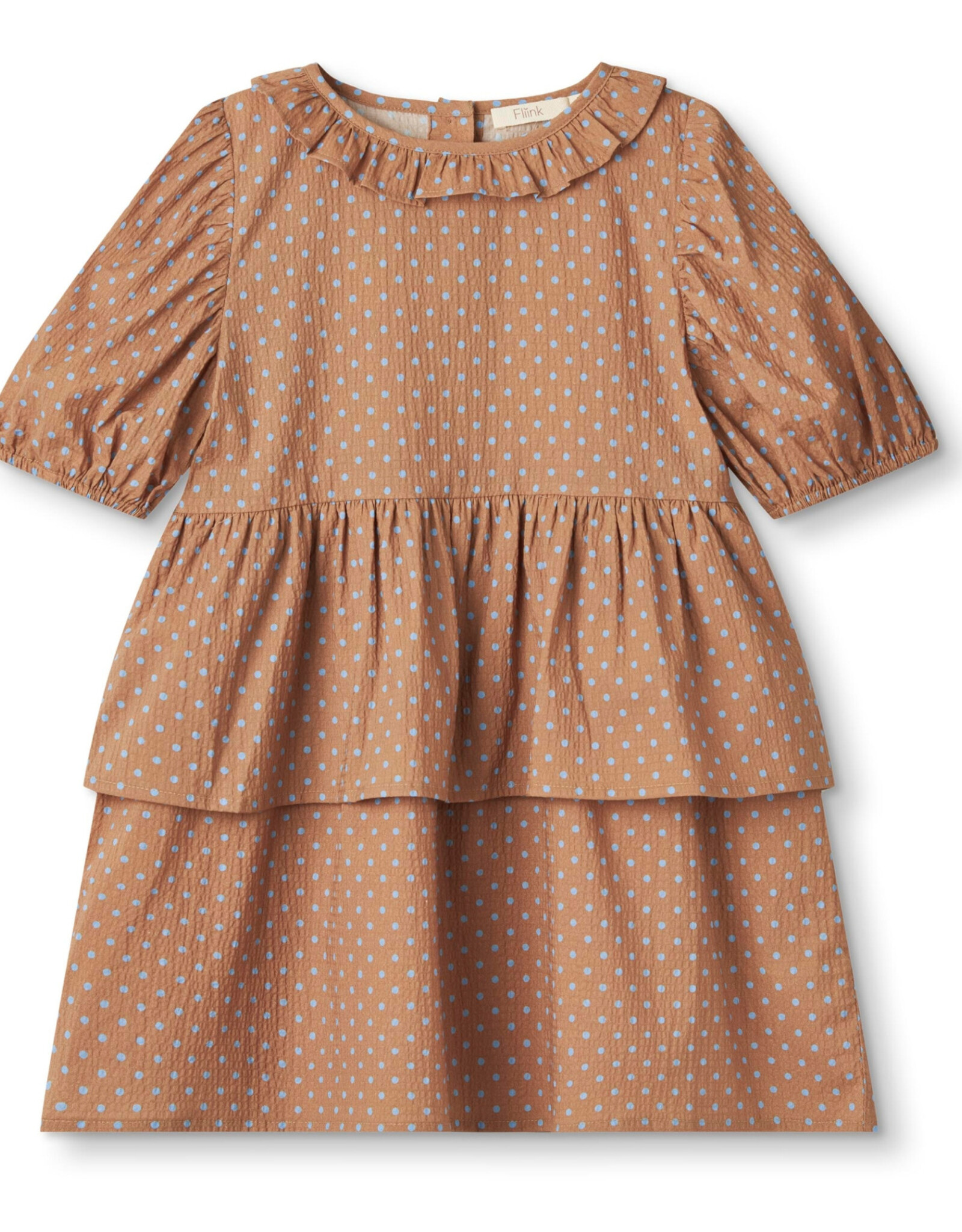 Fliink FLIINK TOTO SS DRESS - TIGERS EYE DOTS