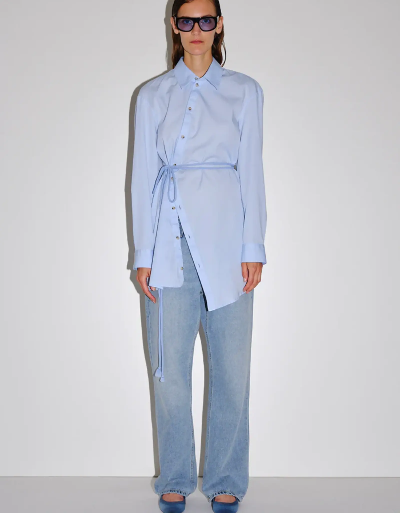 Won Hundred Won Betsy Long Shirt Chambrey Blue