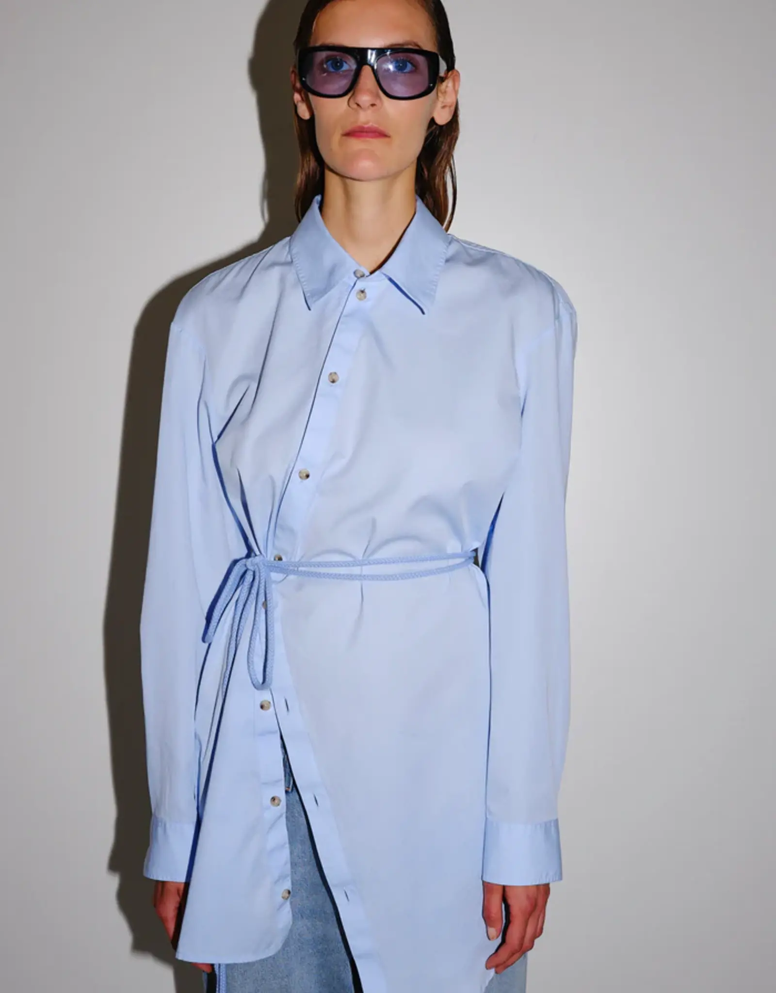 Won Hundred WON HUNDRED BETSY LONG SHIRT - CHAMBREY BLUE