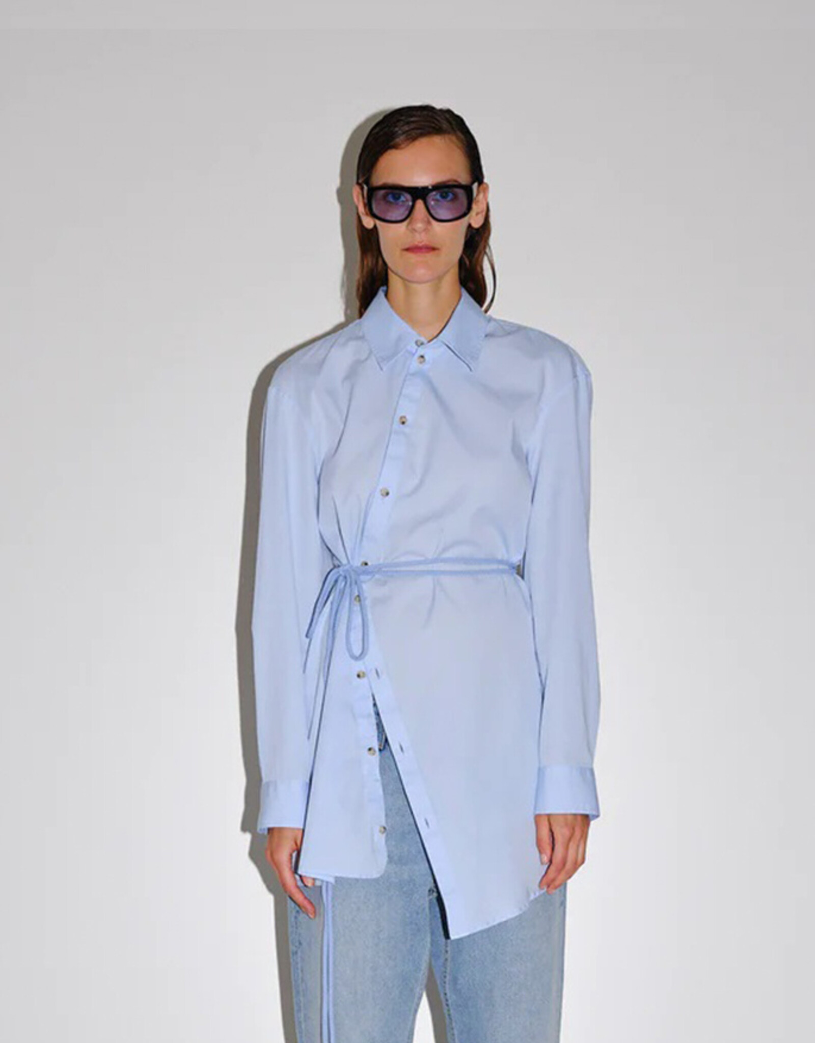 Won Hundred Won Betsy Long Shirt Chambrey Blue