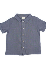 Buho BÚHO LINEN SHIRT - BLUE STONE