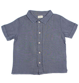 Buho BÚHO LINEN SHIRT - BLUE STONE