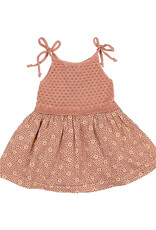 Buho BÚHO FLOWER DOTS DRESS - ROSE CLAY