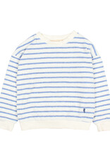 Buho BÚHO TERRY STRIPES SWEATSHIRT - PLACID BLUE