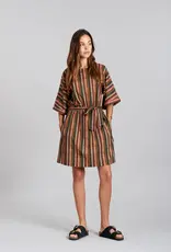 komodo KOMODO AZUL DRESS - WEAVESTRIPE GREEN