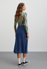 Mads Norgaard MADS NØRGAARD LUNI SKIRT - BLUE DENIM