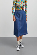 Mads Norgaard MADS NØRGAARD LUNI SKIRT - BLUE DENIM