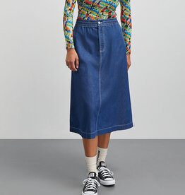 Mads Norgaard MADS NØRGAARD LUNI SKIRT - BLUE DENIM