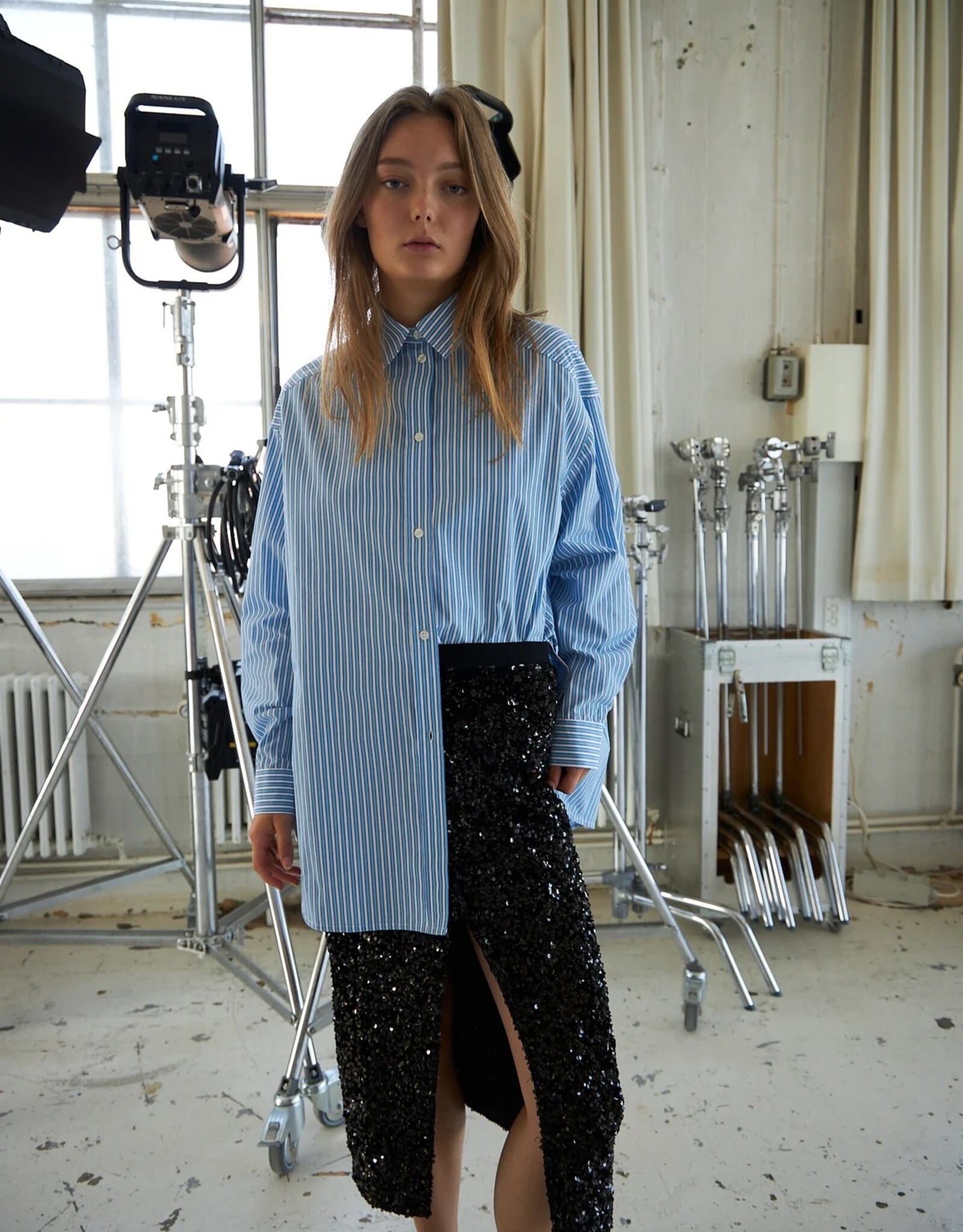 STELLA NOVA OVERSIZED SHIRT - STRIPES