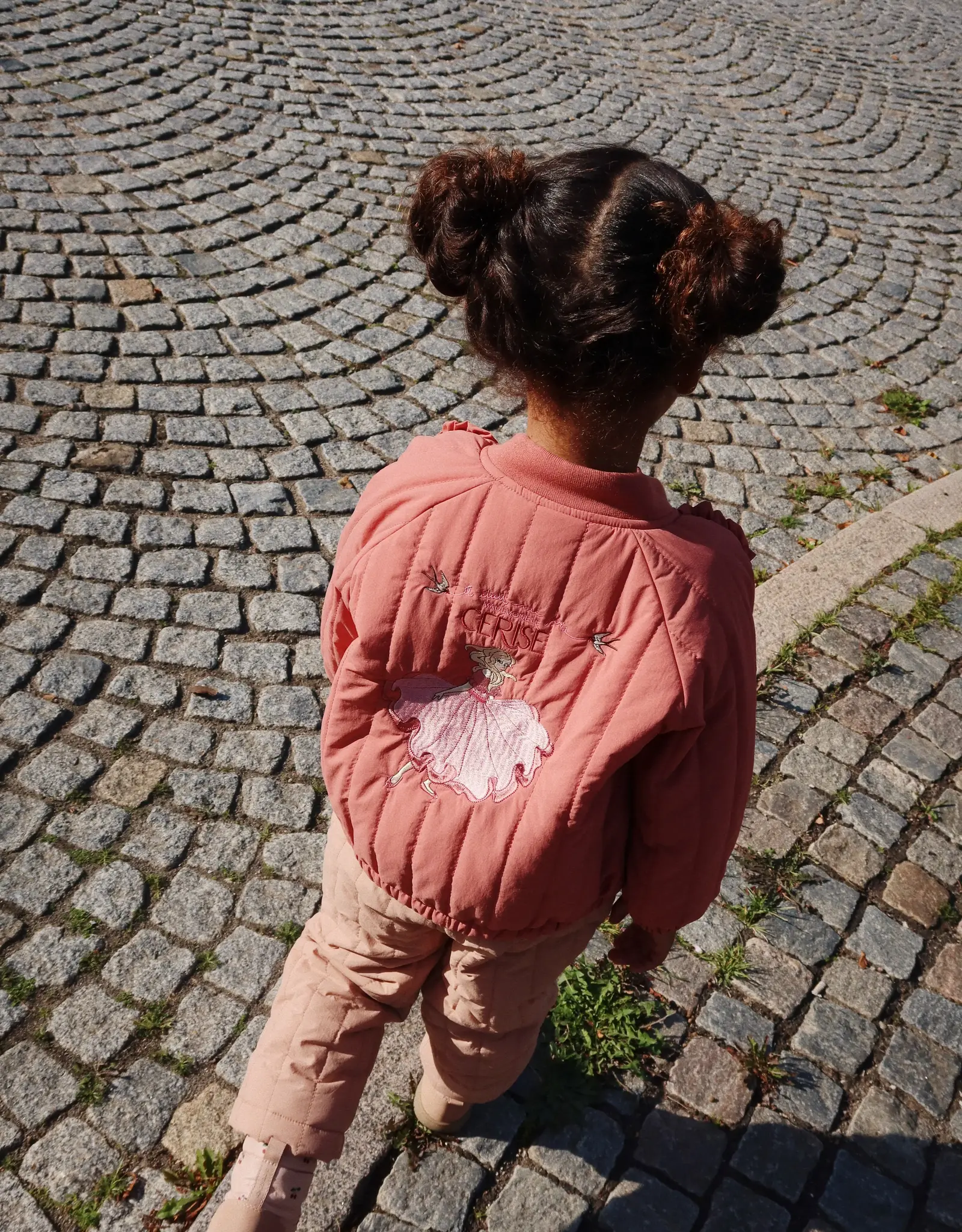 Konges Sløjd KONGES SLØJD JUNO FRILL BOMBER JACKET - CANYON ROSE