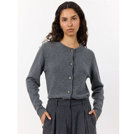 Levete Room LEVETE ROOM ELOISE KNIT CARDIGAN - LIGHT GREY