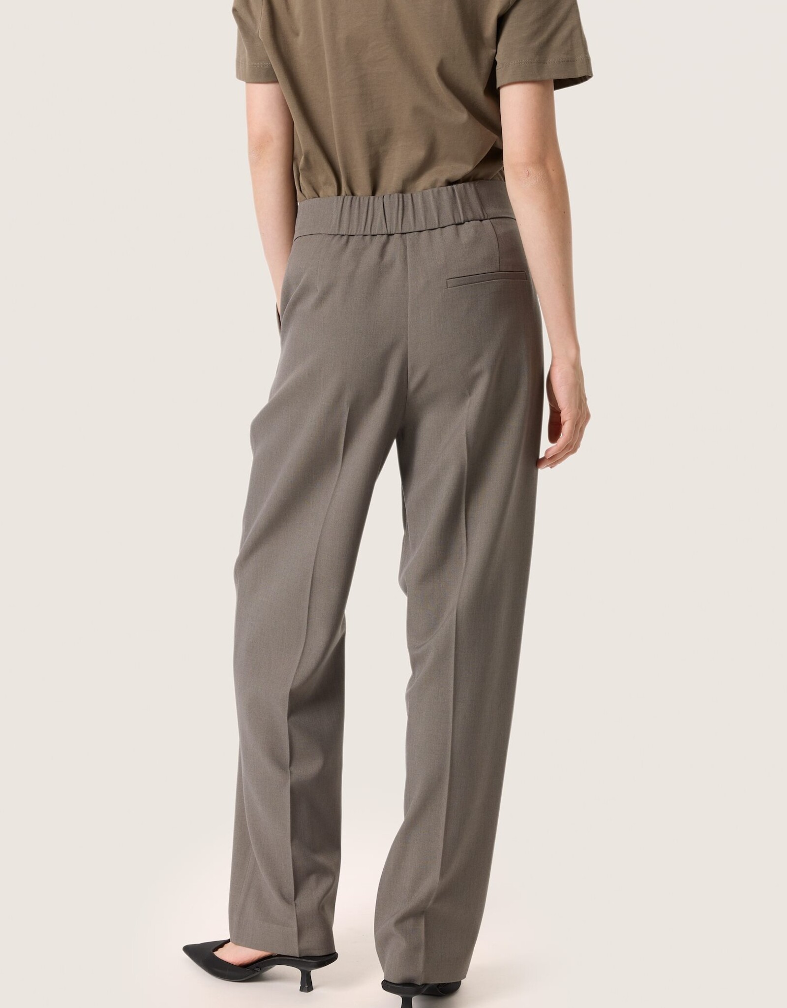 Soaked SOAKED IN LUXURY MILICA RAGNA PANTS - MOREL MELANGE