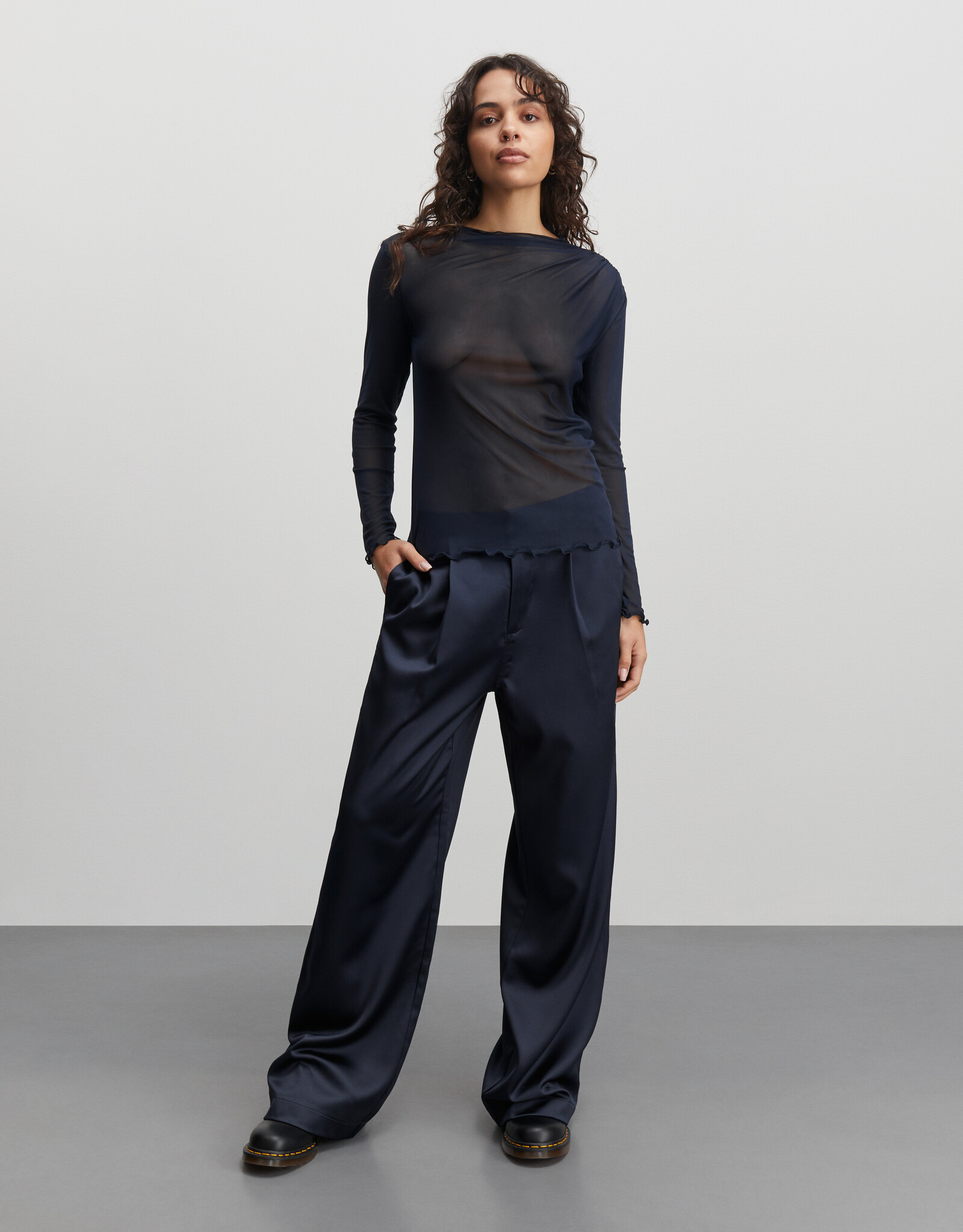 Mads Norgaard MADS NØRGAARD MESH GUNNA TOP - PARISIAN NIGHT