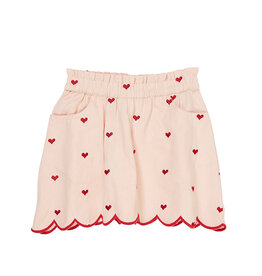 Copenhagen C COPENHAGEN COLORS TWILL SKIRT - BERRY HEARTS