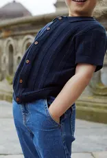 Copenhagen C COPENHAGEN COLORS KNITTED PATTERN SHIRT - NAVY