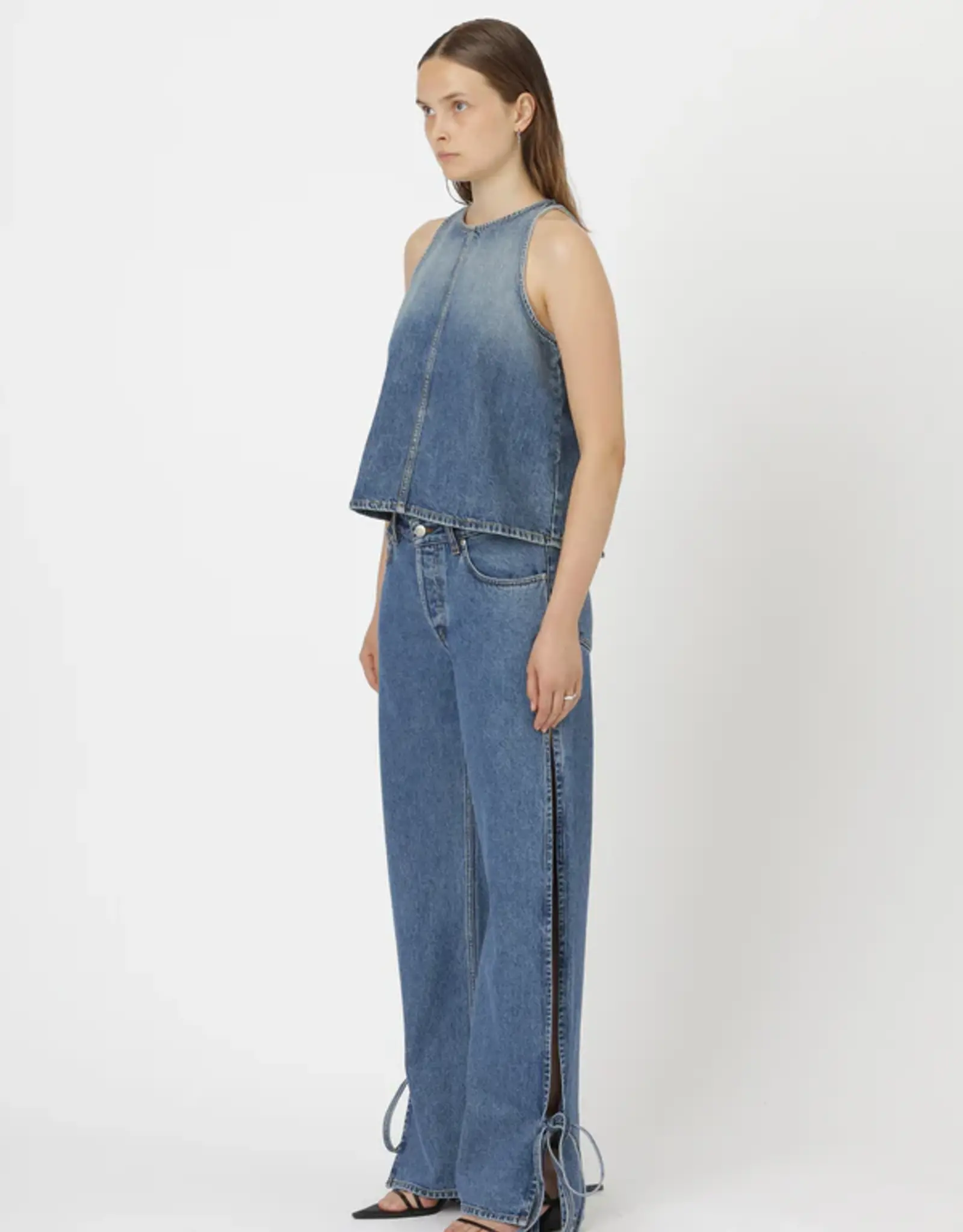 Won Hundred WON HUNDRED XENIA DENIM TOP - BLUE