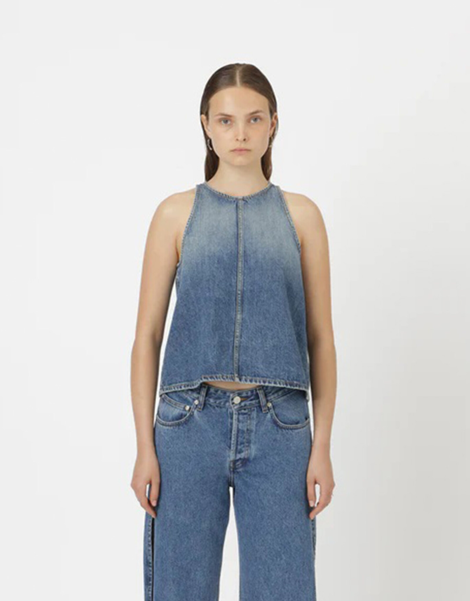 Won Hundred WON HUNDRED XENIA DENIM TOP - BLUE