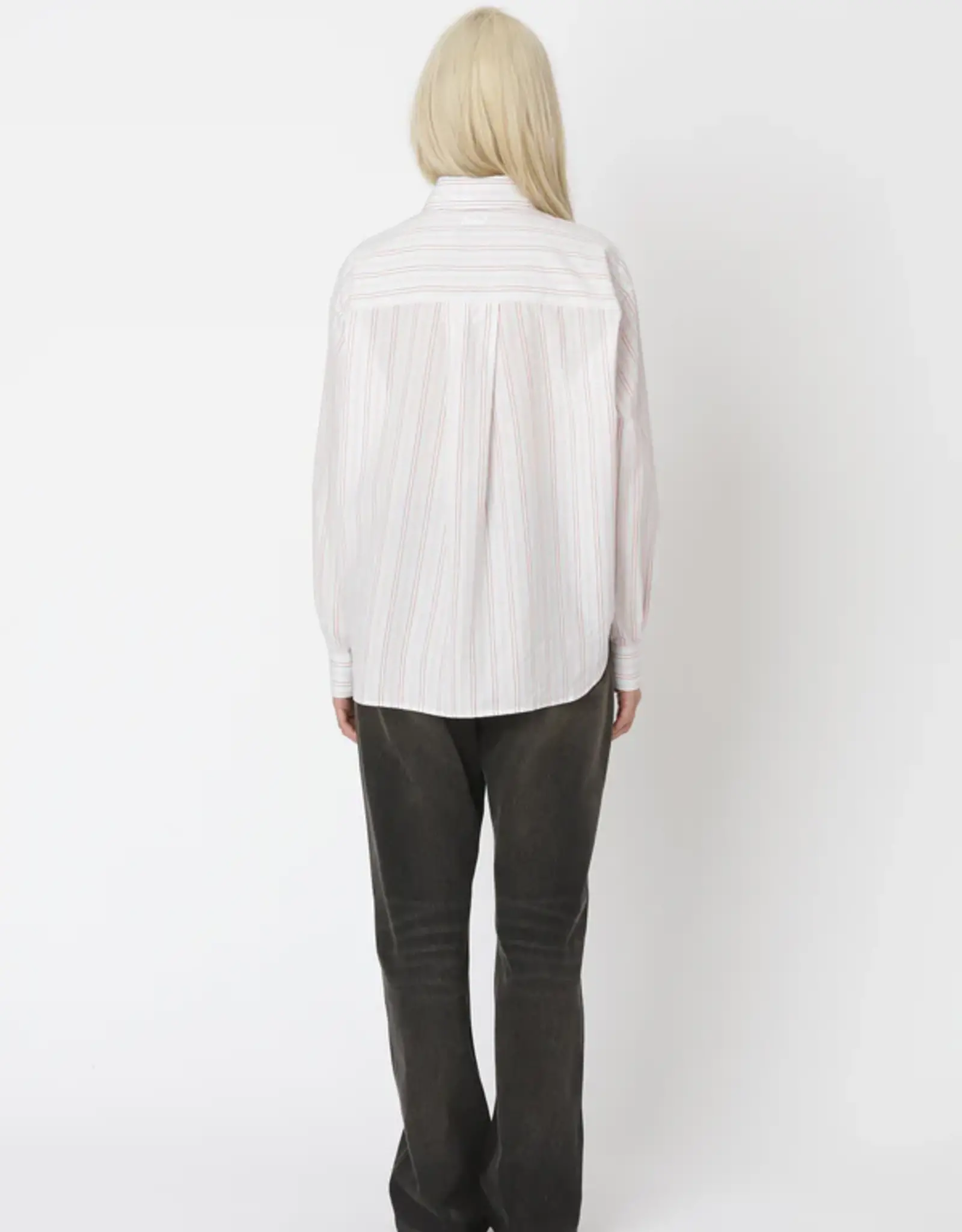 WON HUNDRED LENOA SHIRT - RED STRIPE