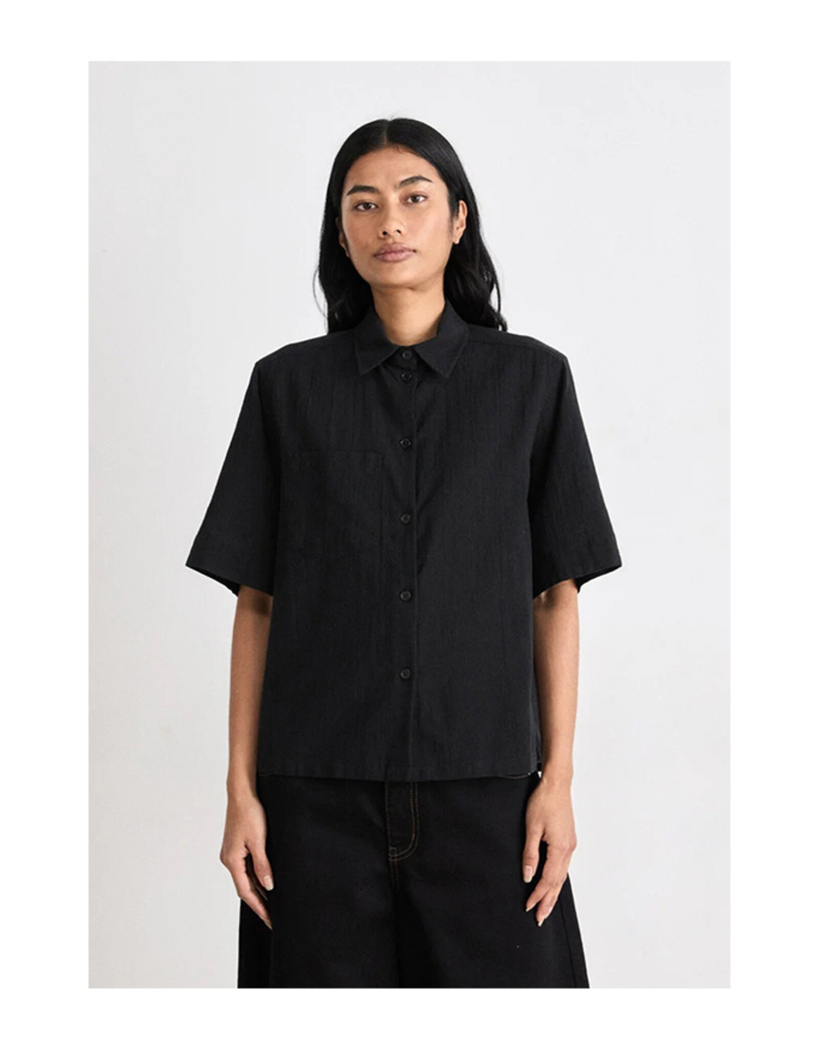 Mads Norgaard MADS NØRGAARD COLIN LORELLA SHIRT - BLACK
