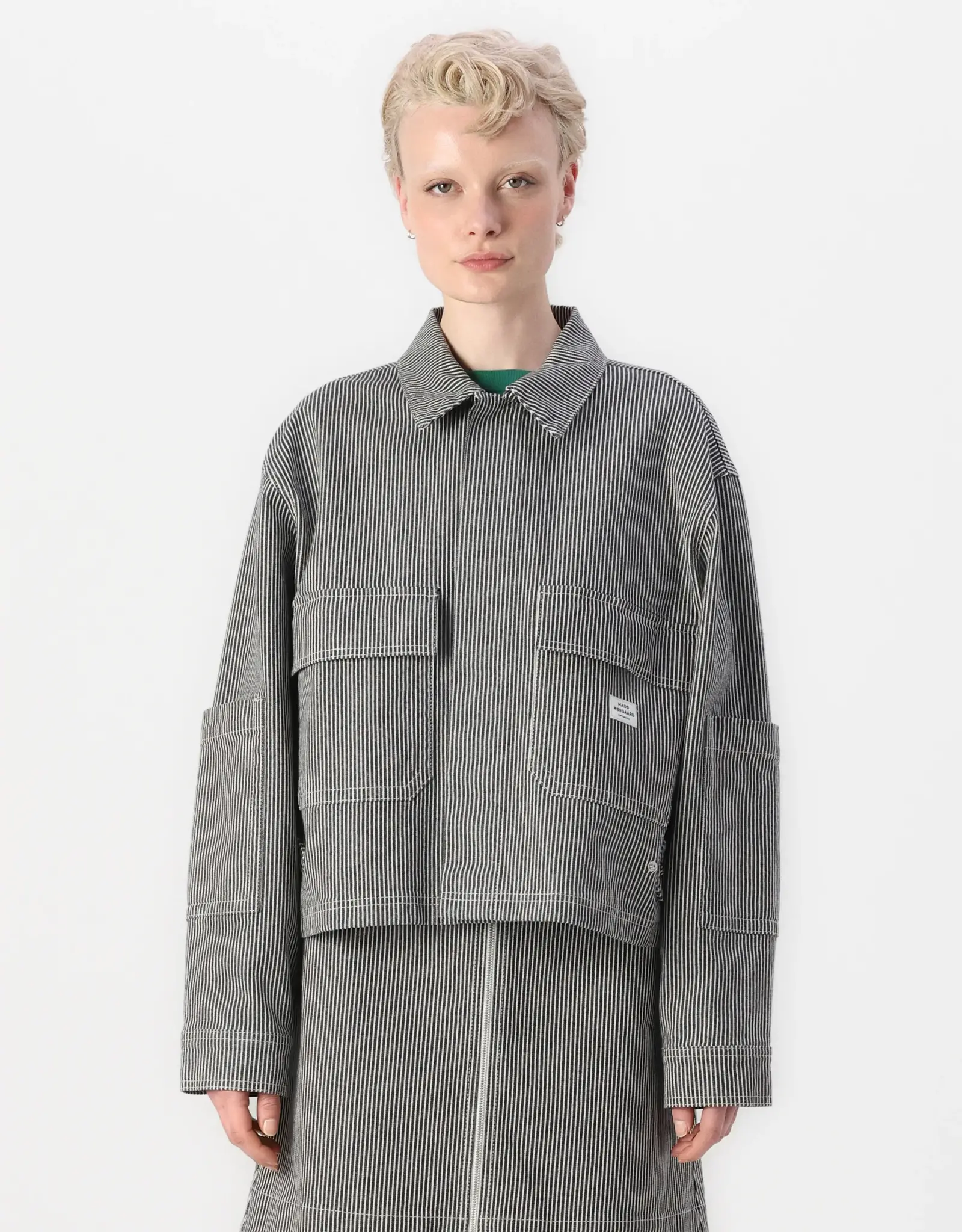 Mads Norgaard MADS NØRGAARD HICKORY PUNK JACKET - STRIPES