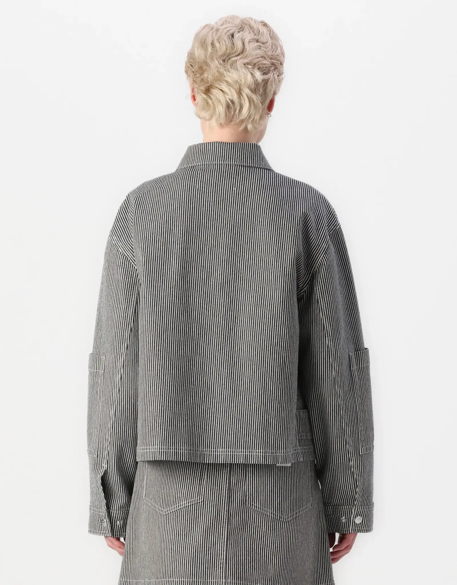 Mads Norgaard MADS NØRGAARD HICKORY PUNK JACKET - STRIPES