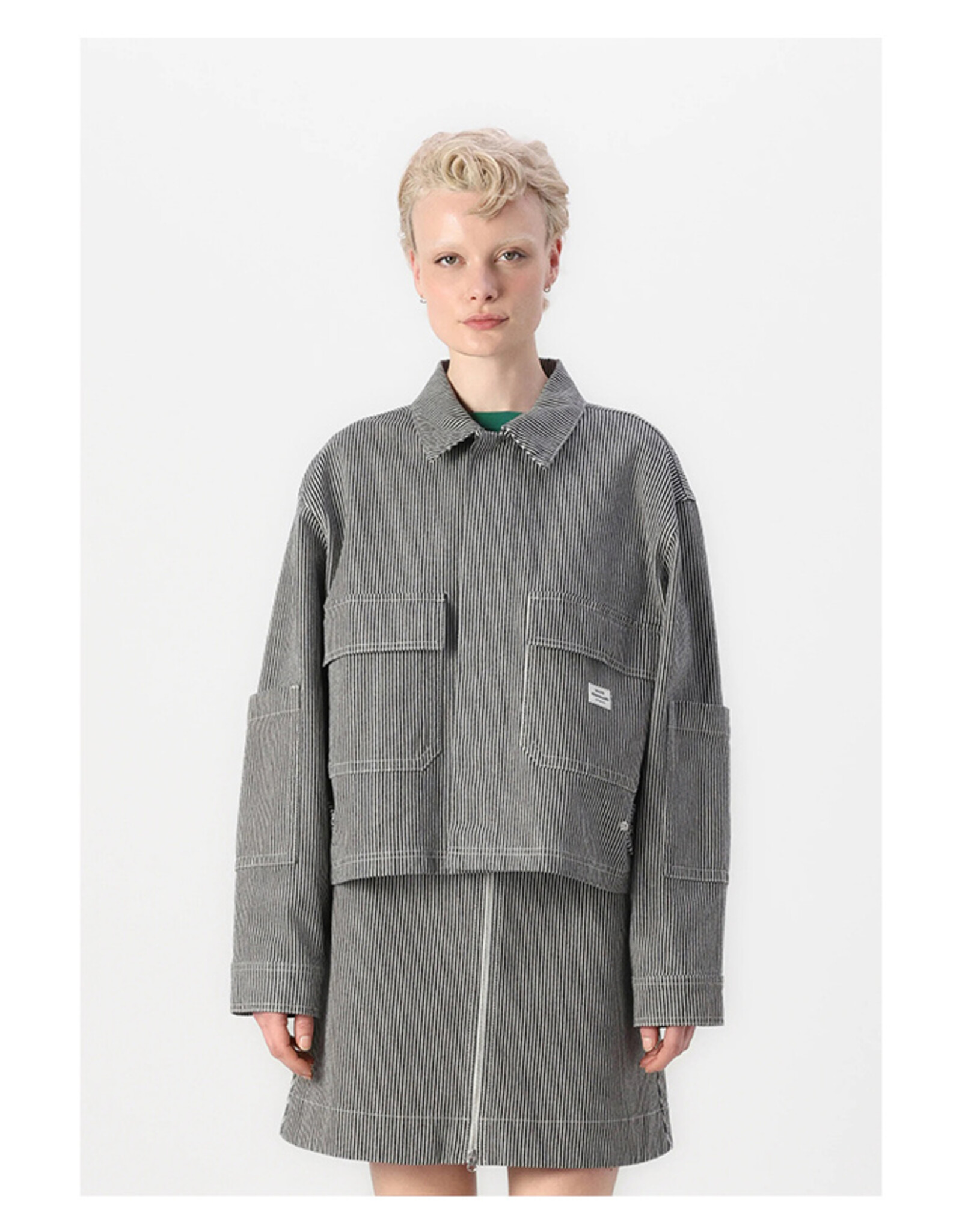 Mads Norgaard MADS NØRGAARD HICKORY PUNK JACKET - STRIPES