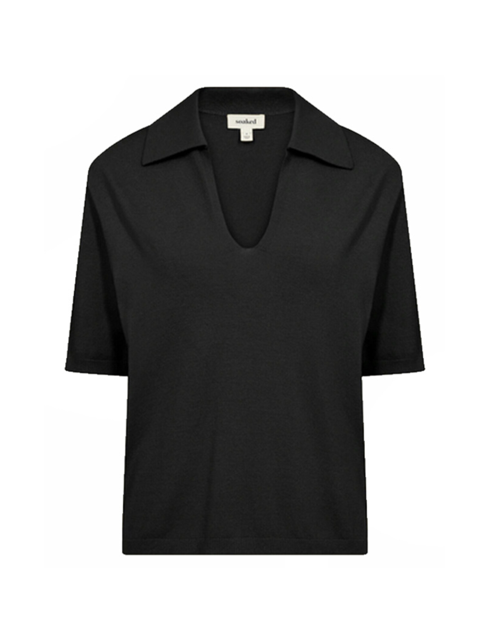 Soaked SOAKED IN LUXURY SPINA CARDIGAN POLO - BLACK