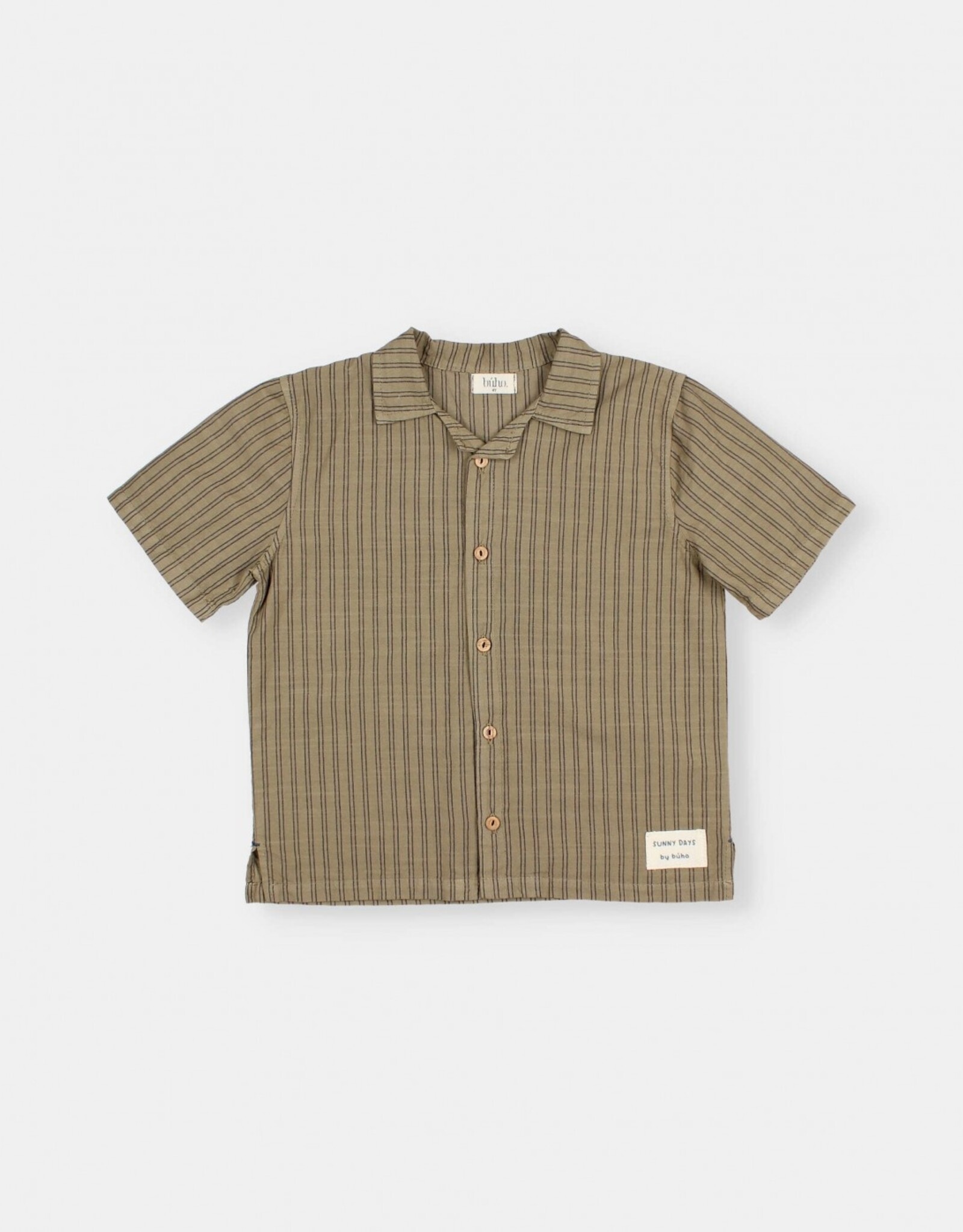 Buho BUHO STRIPES SHIRT - KAKI