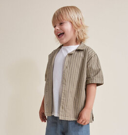 Buho BUHO STRIPES SHIRT - KAKI