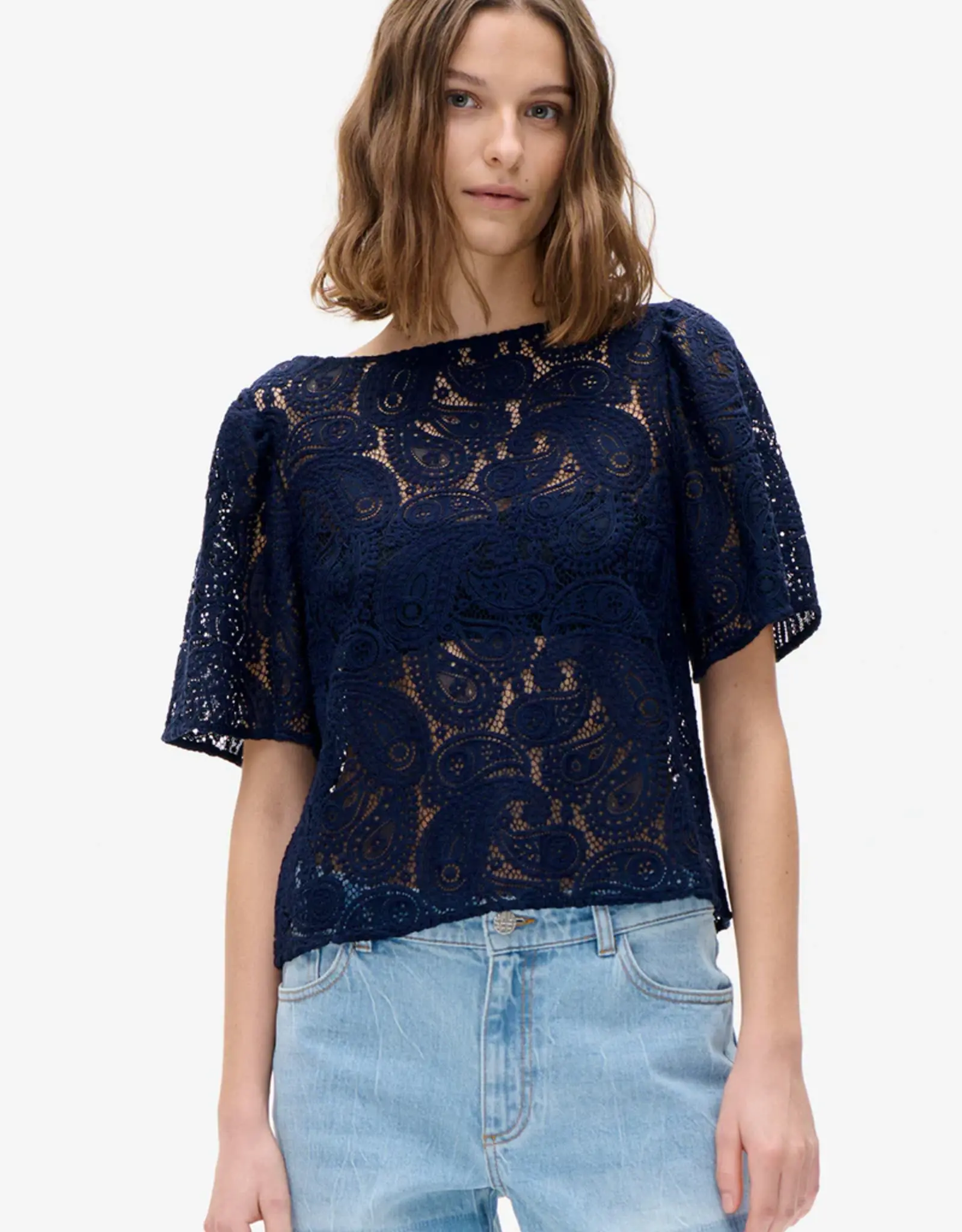 Baum Und Pferdgarten BAUM UND PFERDGARTEN MERA LACE TOP - EVENING BLUE