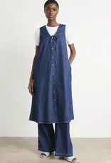 Mads Norgaard MADS NØRGAARD AIR PAULINE DRESS - DENIM