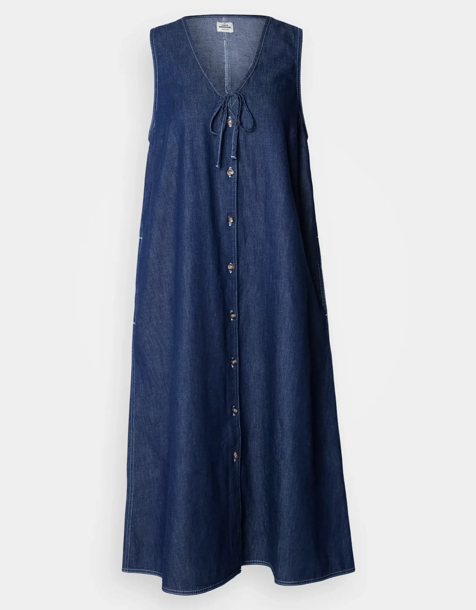 Mads Norgaard MADS NØRGAARD AIR PAULINE DRESS - DENIM