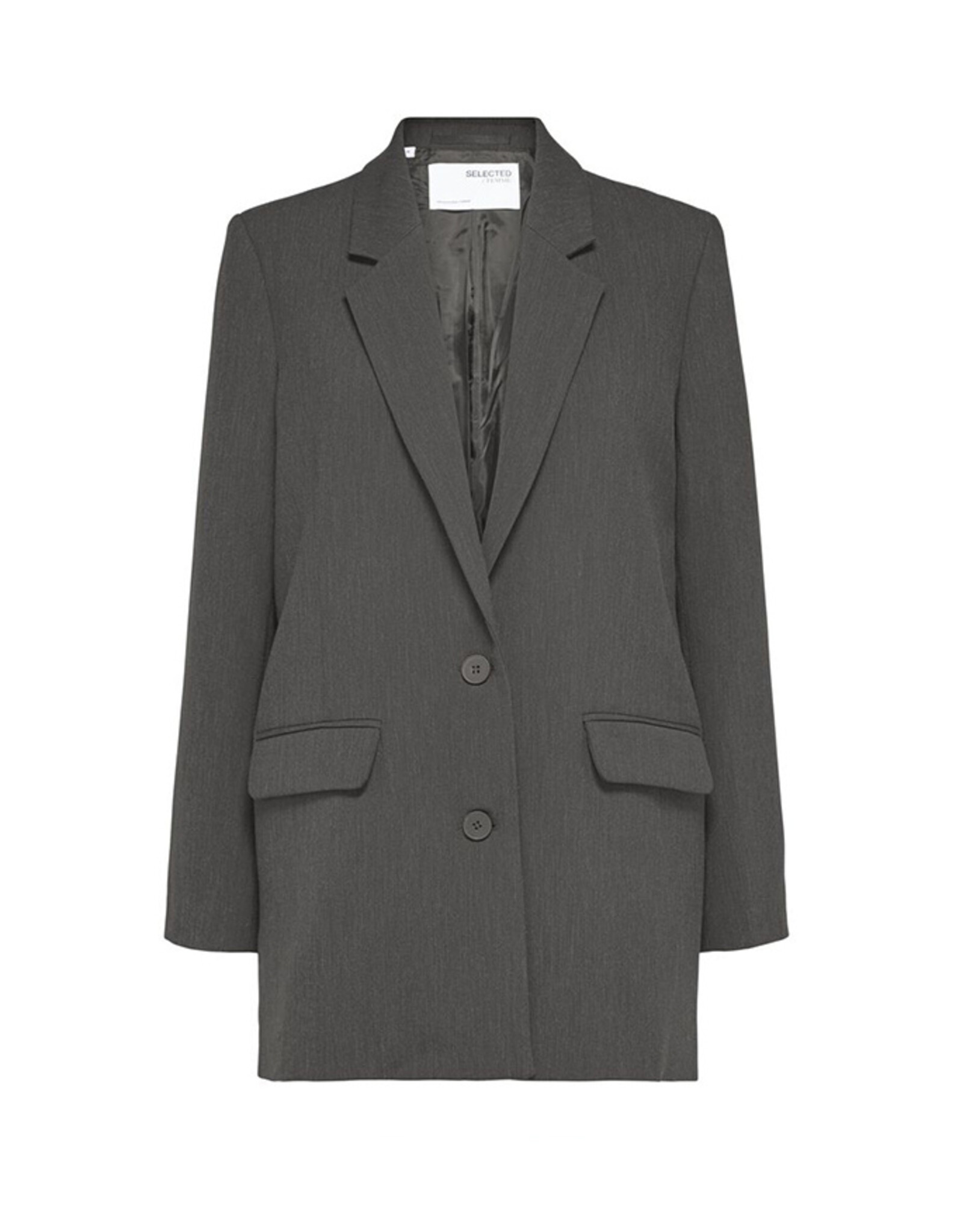 Selected Femme SELECTED FEMME RITA BLAZER - DARK GREY MELANGE