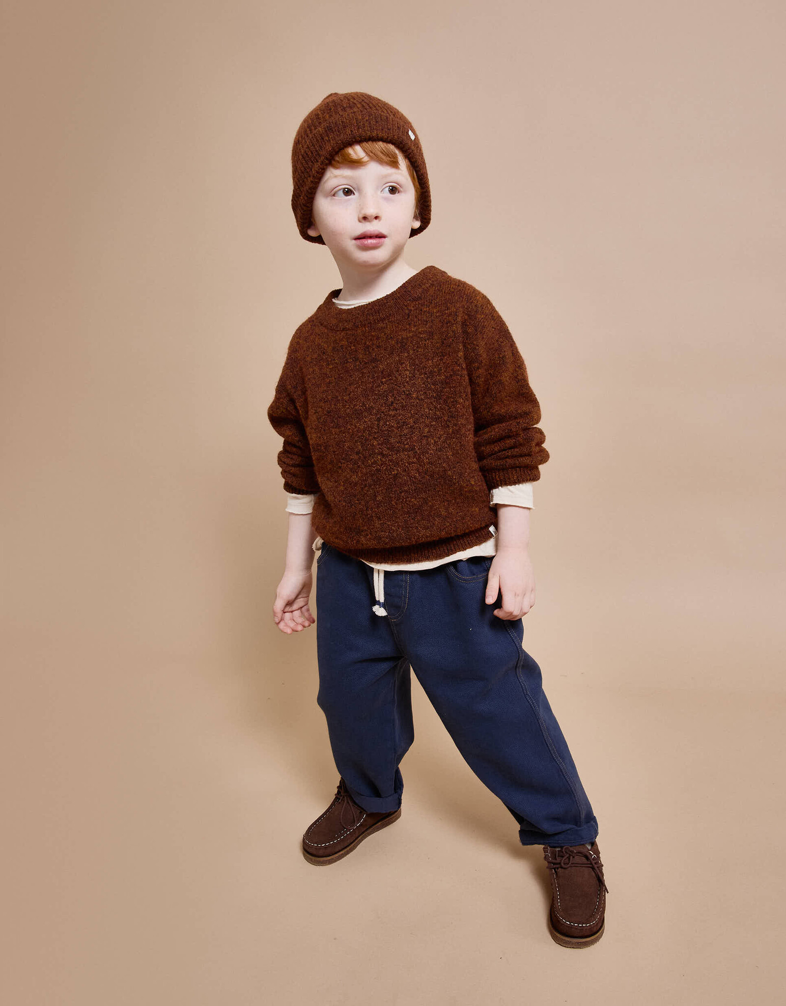 Buho BÚHO MELANGE JUMPER - BROWNIE
