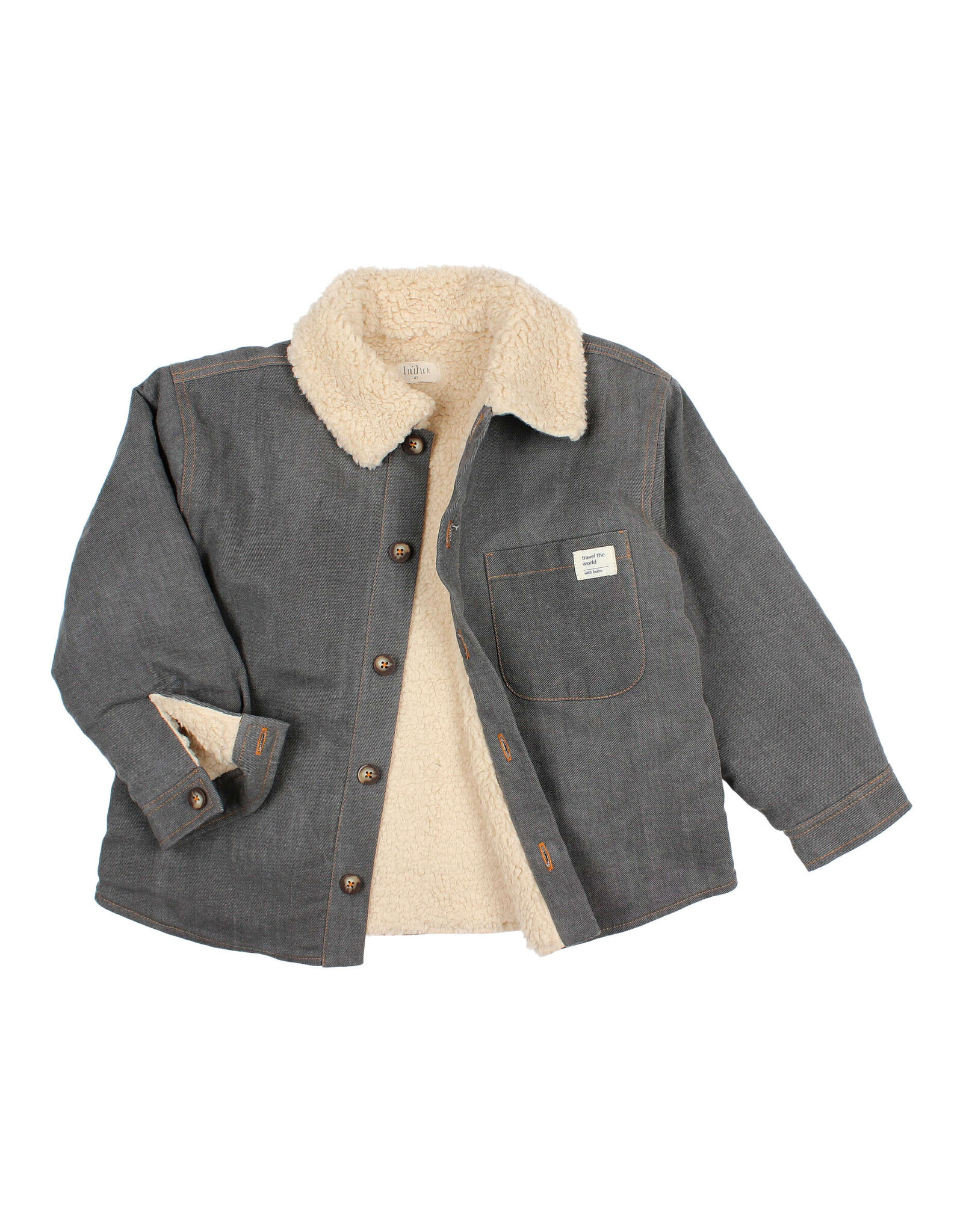 Buho BÚHO DENIM JACKET - GREY DENIM