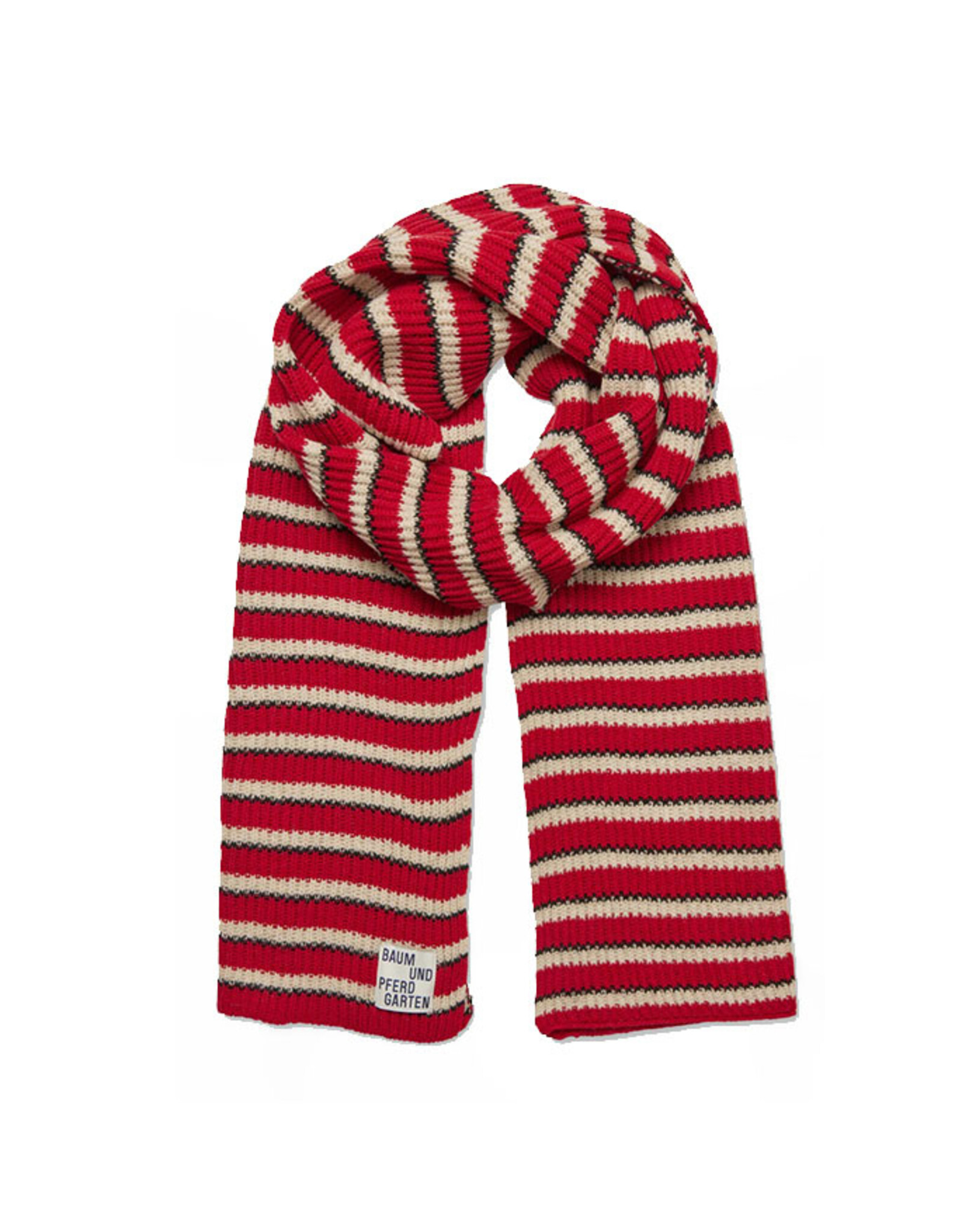 Baum Und Pferdgarten BAUM UND PFERDGARTEN LEORA CRIMSON  SCARF - RED STRIPES