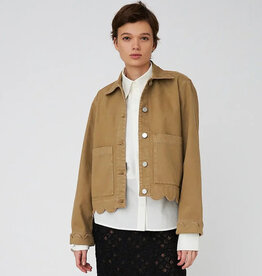 STELLA NOVA SCALLOP EDGE JACKET - DARK SAND