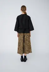 STELLA NOVA CRISPY PEPLUM BOW BLOUSE - BLACK