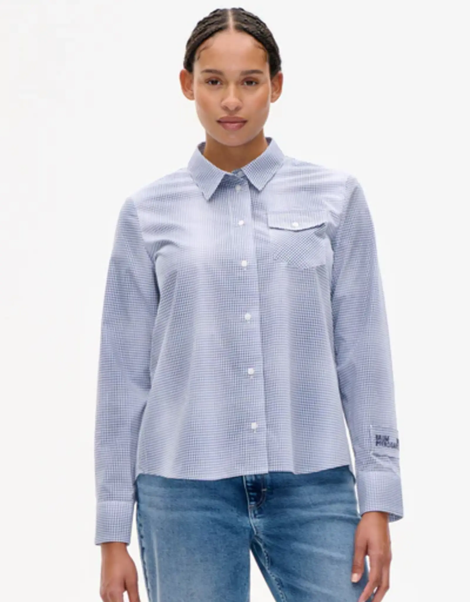 Baum Und Pferdgarten BAUM UND PFERDGARTEN MENJA BLOUSE - BLUE MINI CHECK