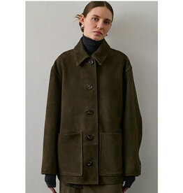 soeur SOEUR VINCENZO JACKET - SUEDE KAKI FONCE