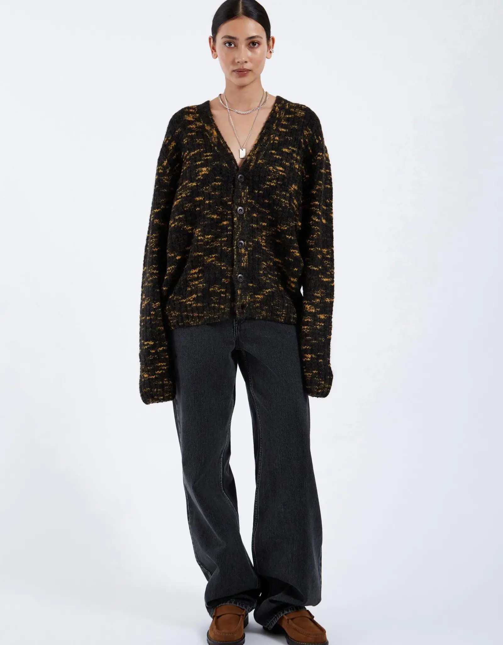 Dr Denim DR DENIM TOM CARDIGAN SPACE - BLACK