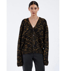Dr Denim DR DENIM TOM CARDIGAN SPACE - BLACK