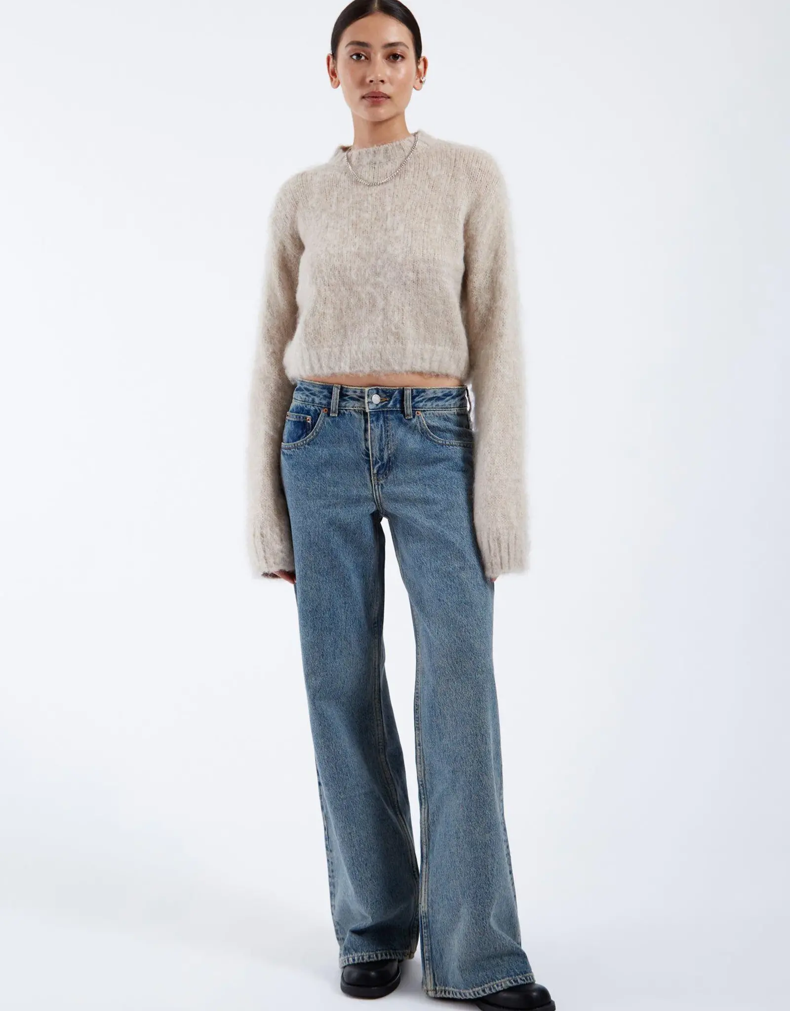 Dr Denim DR DENIM MOIRA SWEATER - BRUSHED SILVER