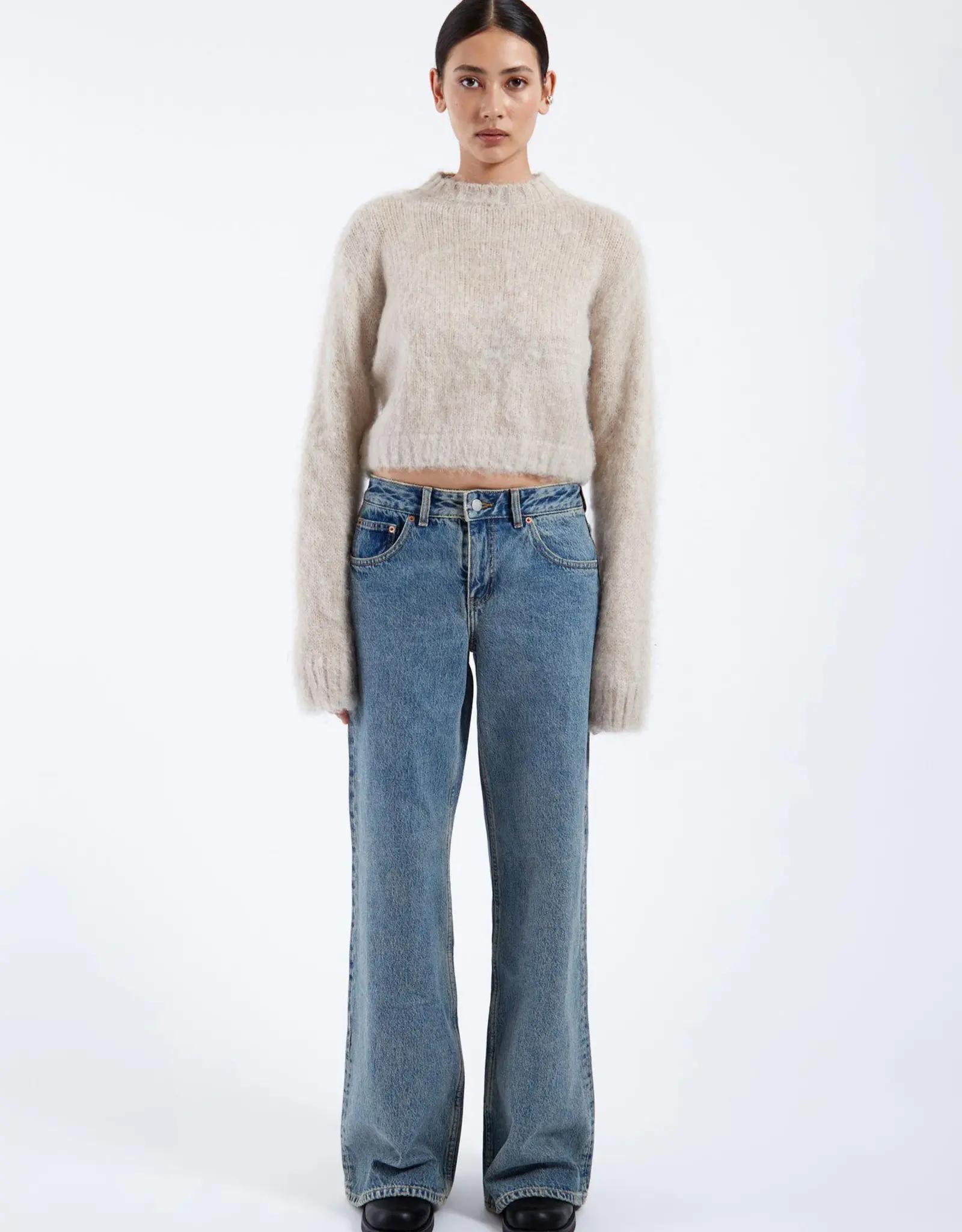 Dr Denim DR DENIM MOIRA SWEATER - BRUSHED SILVER