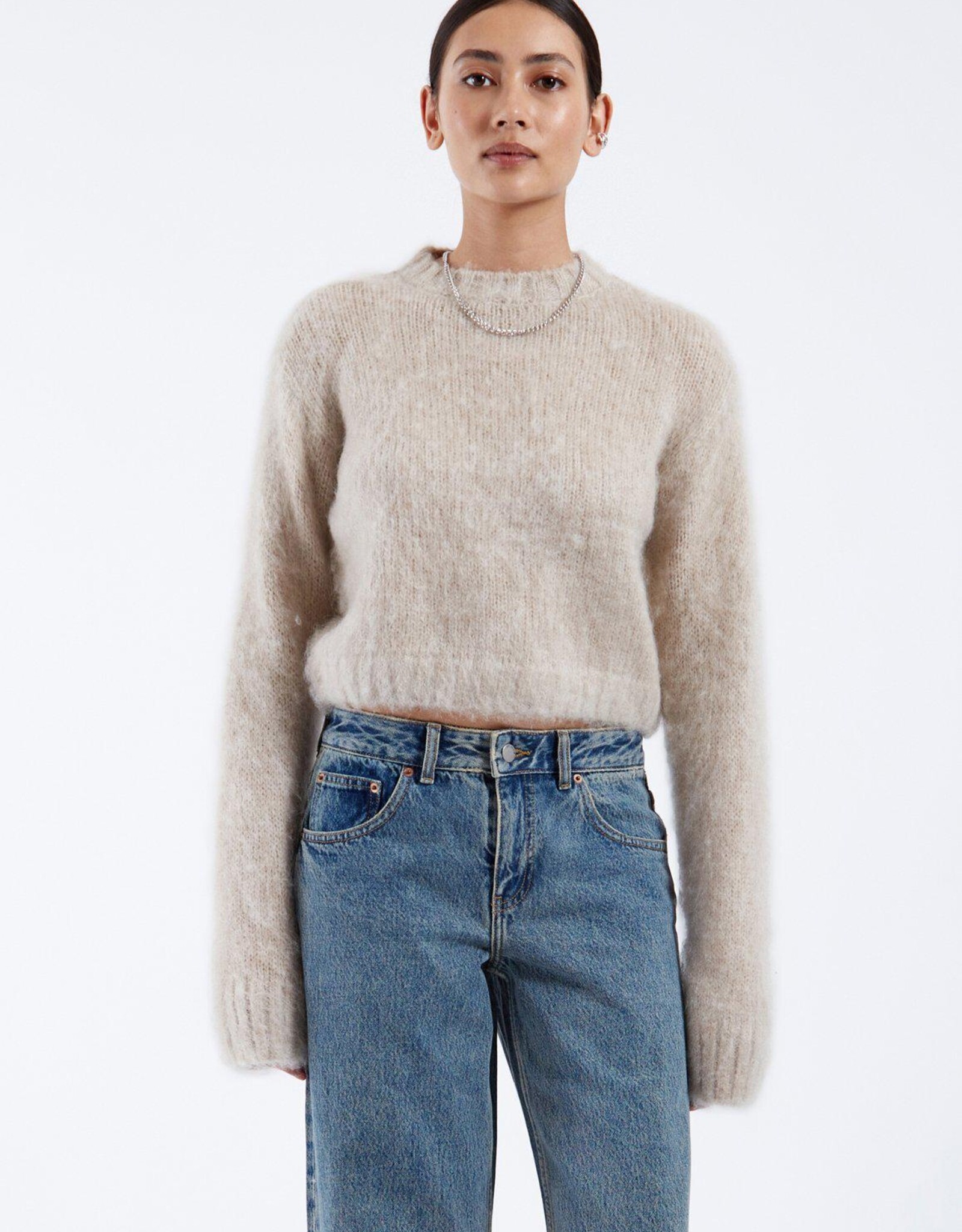 Dr Denim DR DENIM MOIRA SWEATER - BRUSHED SILVER