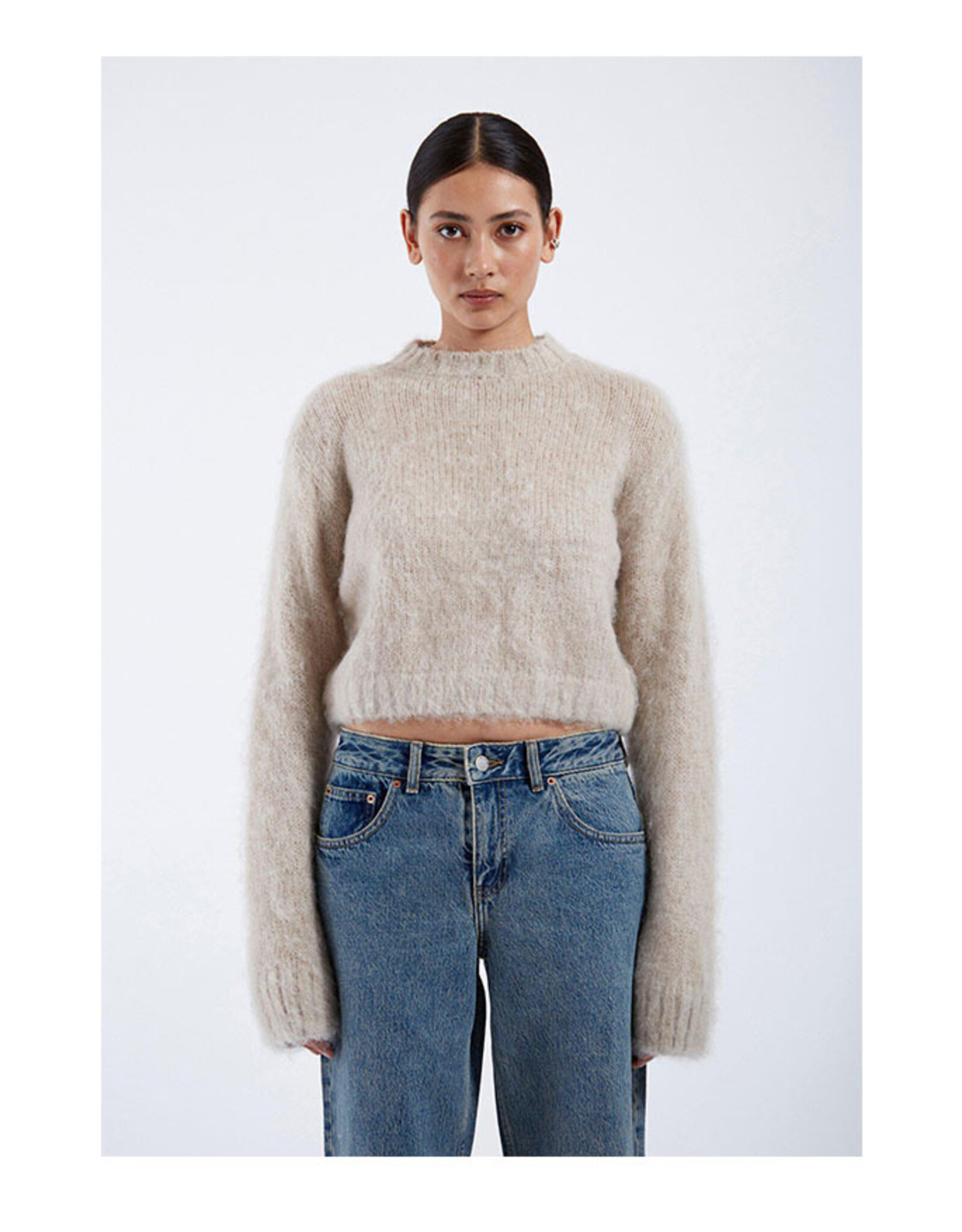 Dr Denim DR DENIM MOIRA SWEATER - BRUSHED SILVER