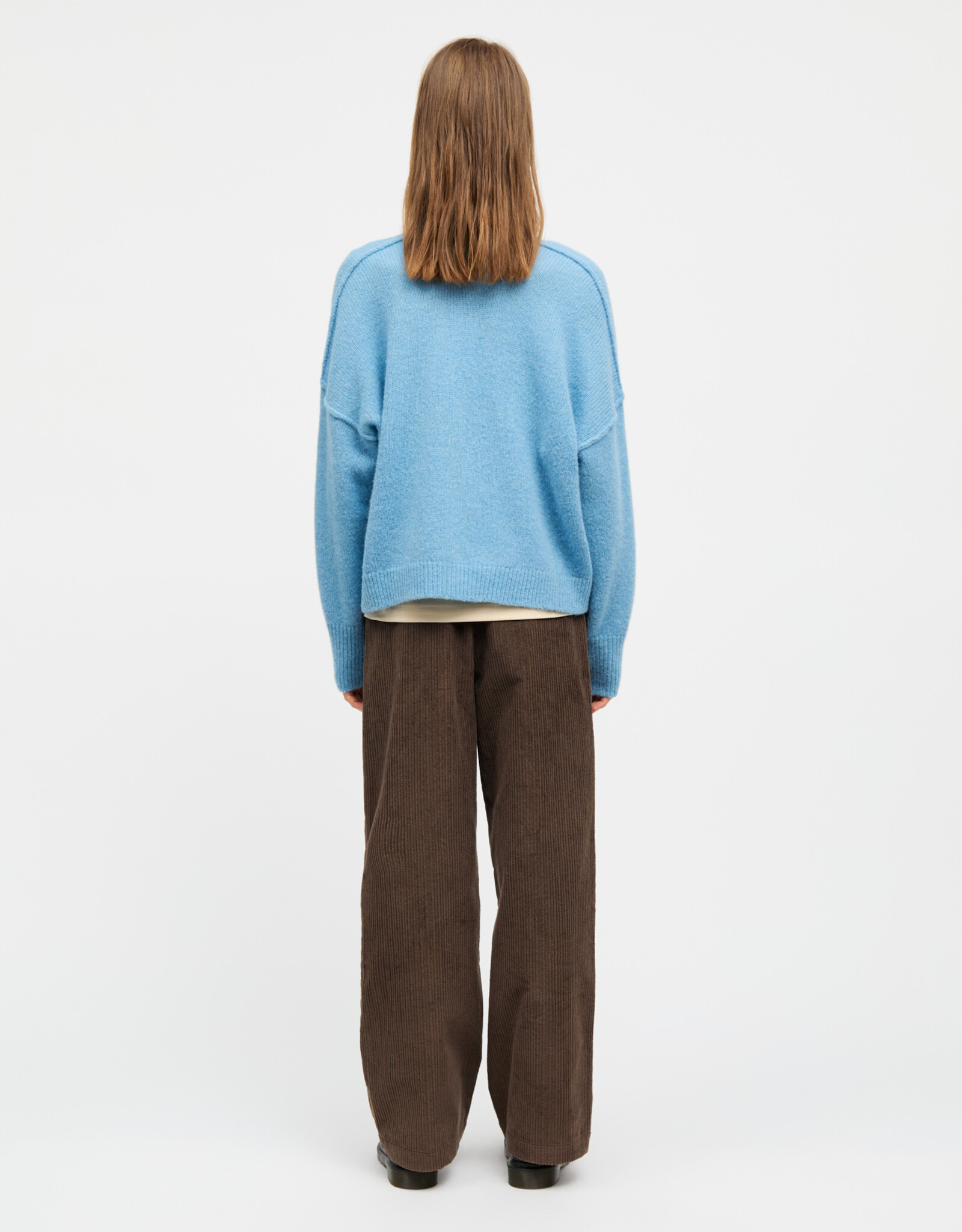 Mads Norgaard MADS NØRGAARD ALPACA AMBER CARDIGAN - CRYSTAL TEAL